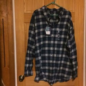3X Big and Tall NWT Blue Flannel Shirt